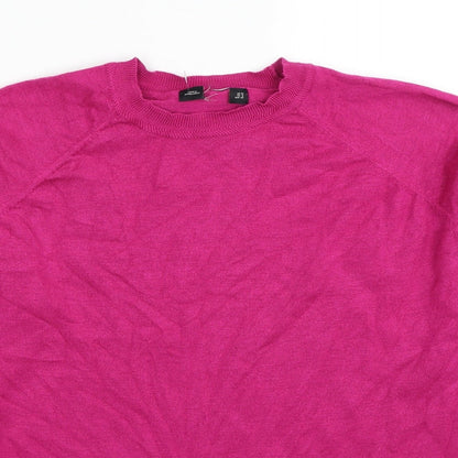 Womens UK Size 12 Preworn Pink Pullover Jumper