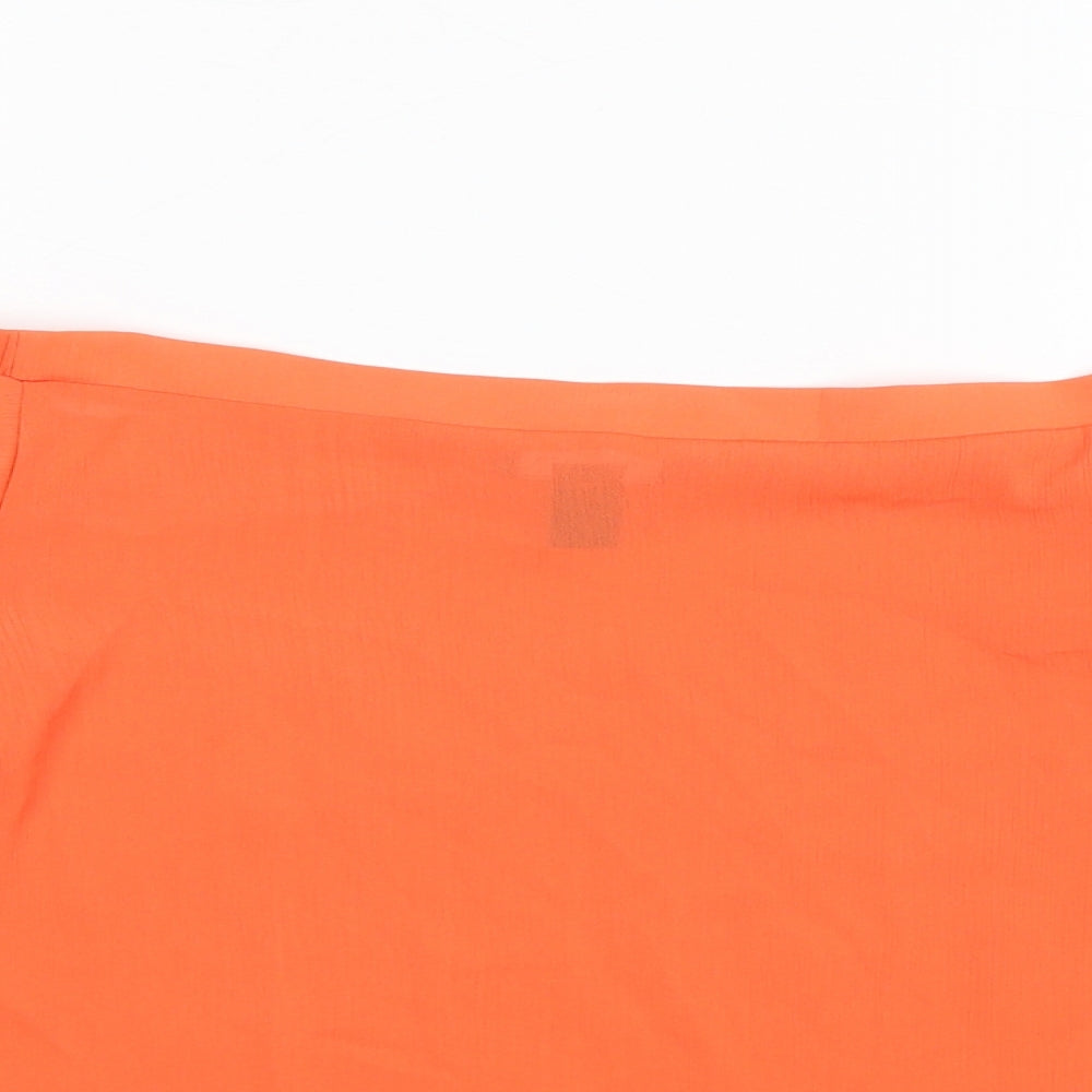 Womens UK Size 8 New Look Orange Basic Blouse