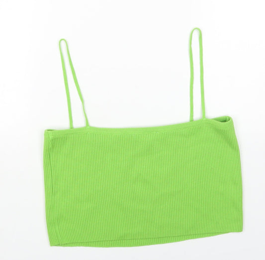 Womens UK Size 16 ASOS Green Cropped Tank