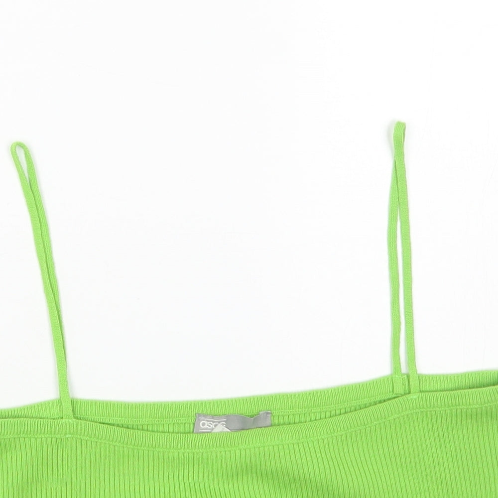 Womens UK Size 16 ASOS Green Cropped Tank