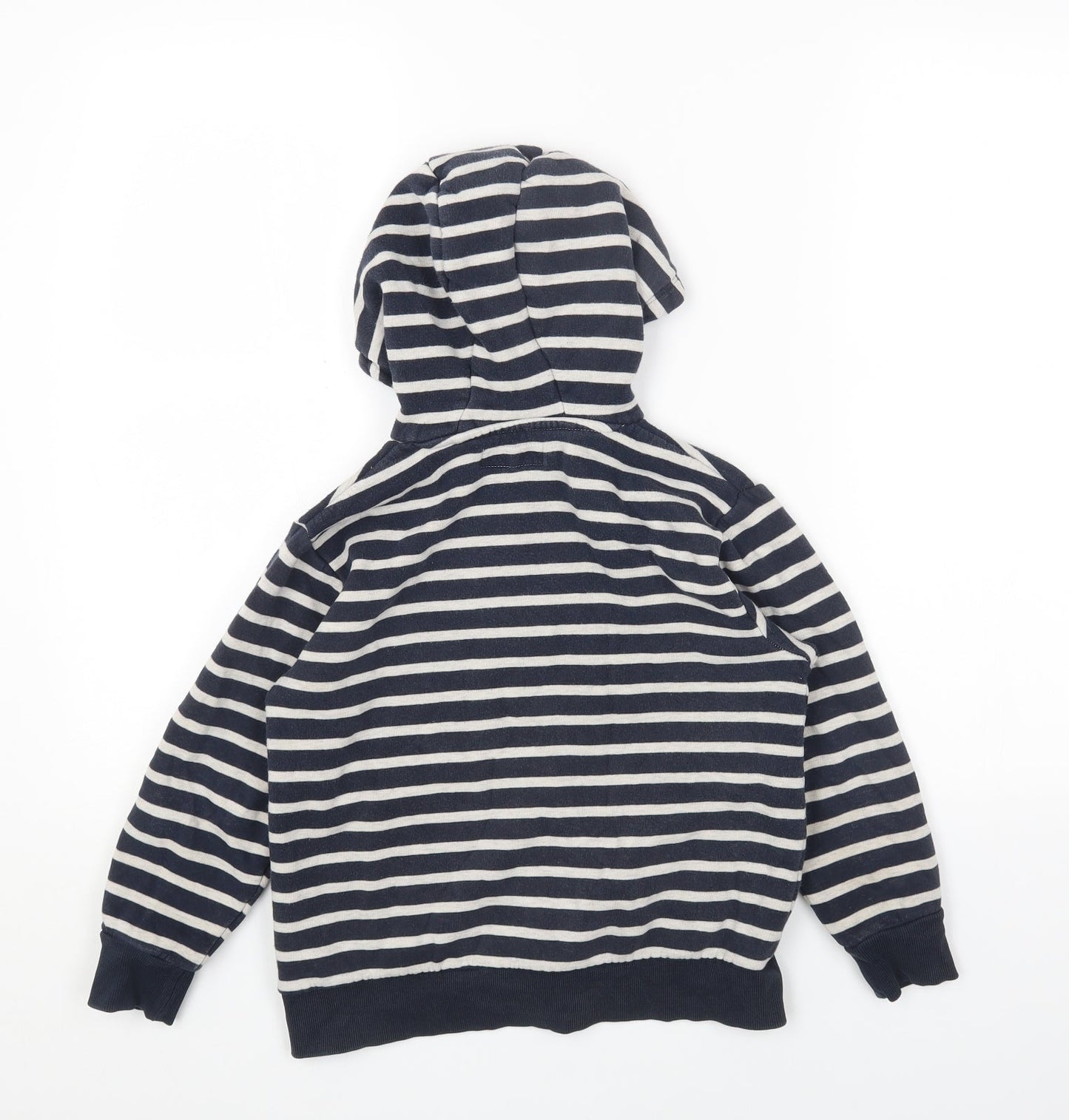NEXT Girls Blue Striped Jacket Size 9 Years Zip