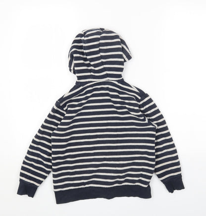 NEXT Girls Blue Striped Jacket Size 9 Years Zip
