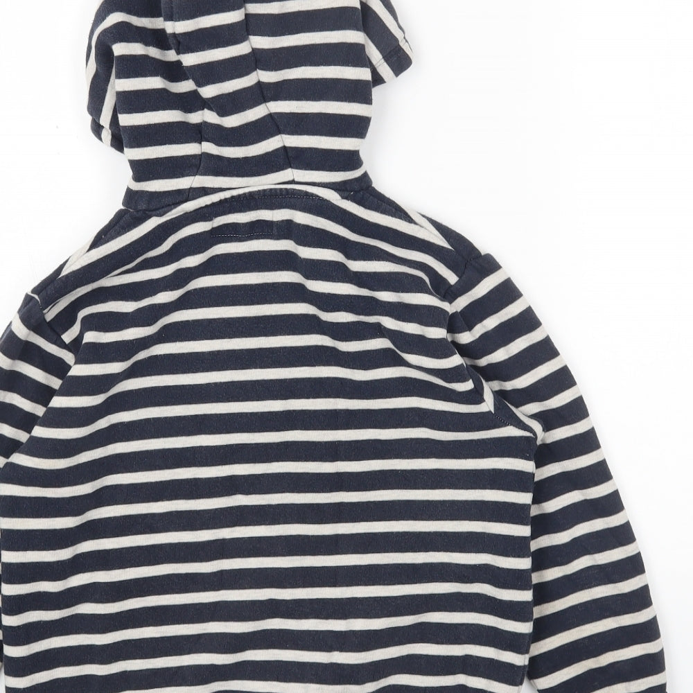 NEXT Girls Blue Striped Jacket Size 9 Years Zip