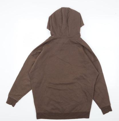 Primark Womens Brown Cotton Pullover Hoodie Size 2XS Pullover