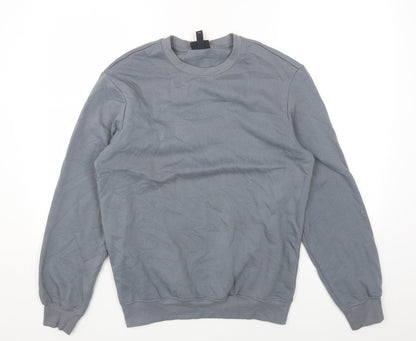 H&M Womens Blue Cotton Pullover Sweatshirt Size S Pullover