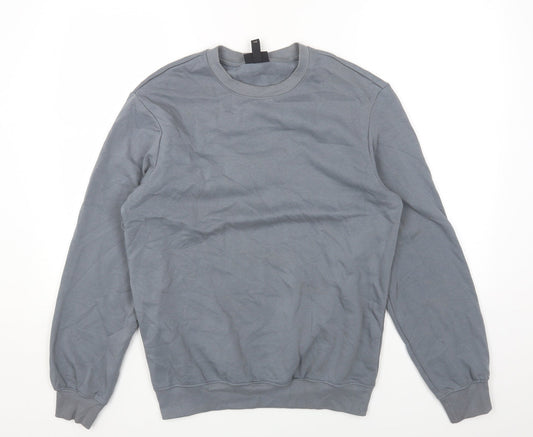 H&M Womens Blue Cotton Pullover Sweatshirt Size S Pullover