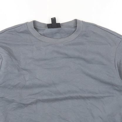 H&M Womens Blue Cotton Pullover Sweatshirt Size S Pullover