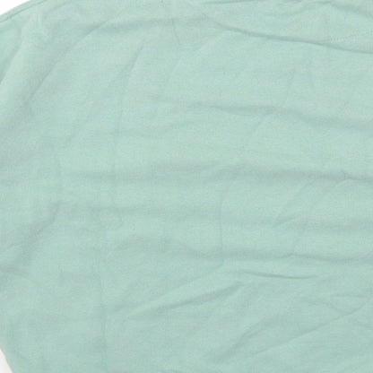 F&F Womens Green Round Neck Cotton Pullover Jumper Size 6