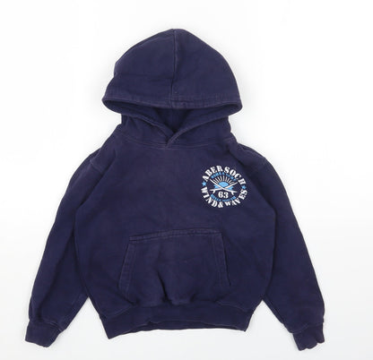 DISHER Boys Blue Cotton Pullover Hoodie Size M Pullover