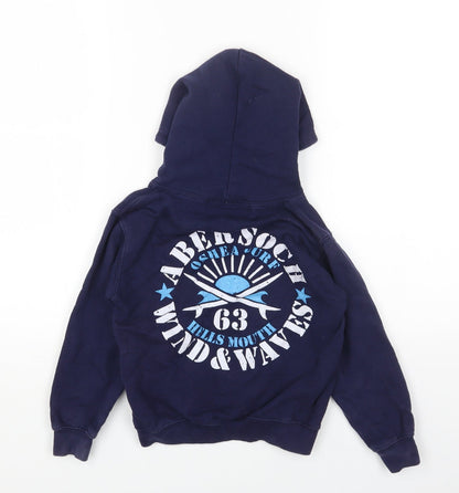 DISHER Boys Blue Cotton Pullover Hoodie Size M Pullover
