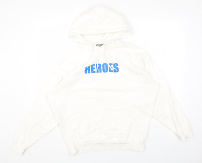 Womens UK Size XS ASOS White Pullover Hoodie