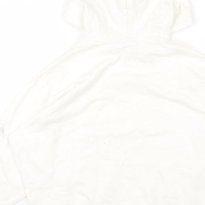 Womens UK Size XS ASOS White Pullover Hoodie