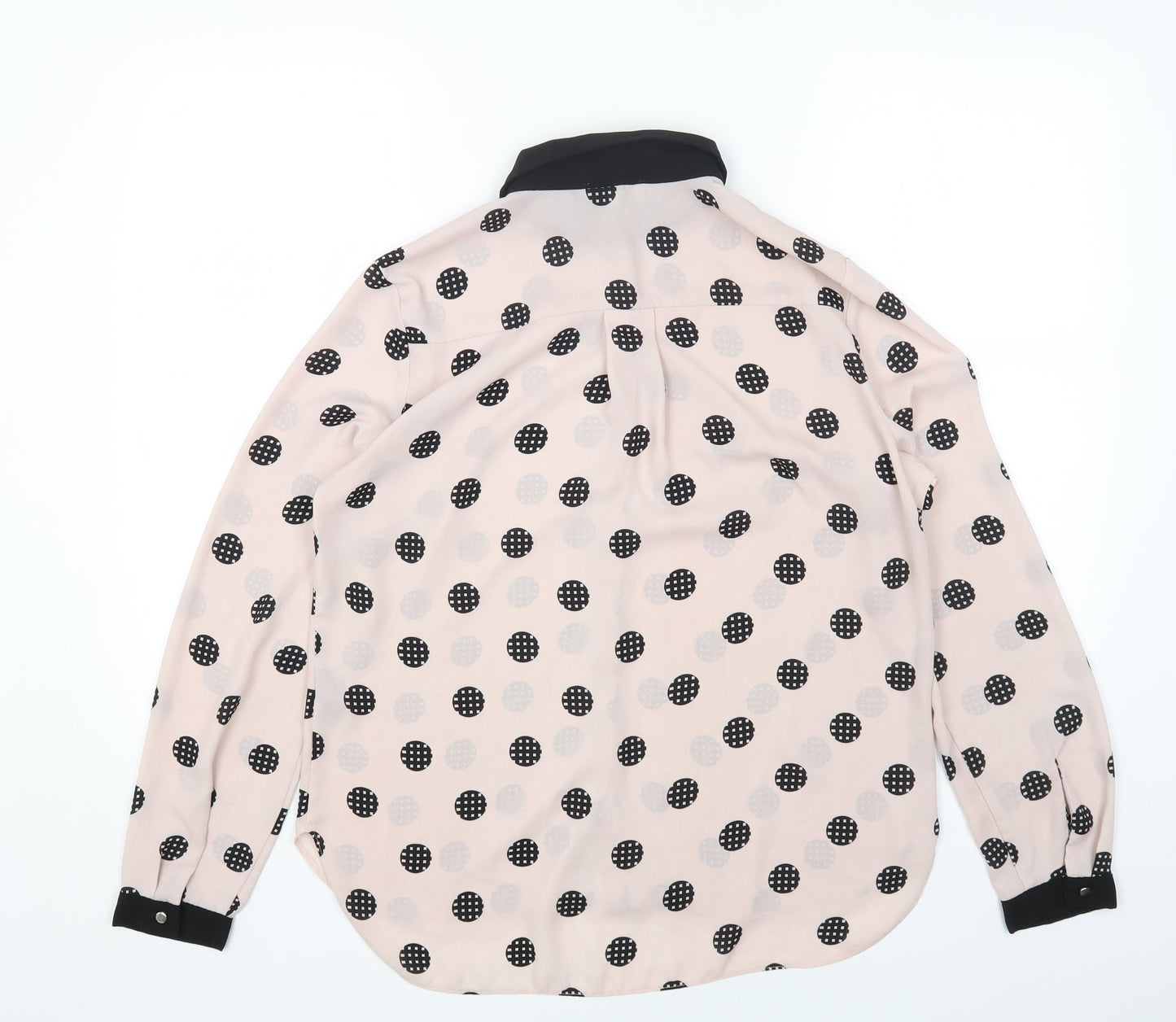 Womens UK Size 14 Papaya Pink Basic Button-Up