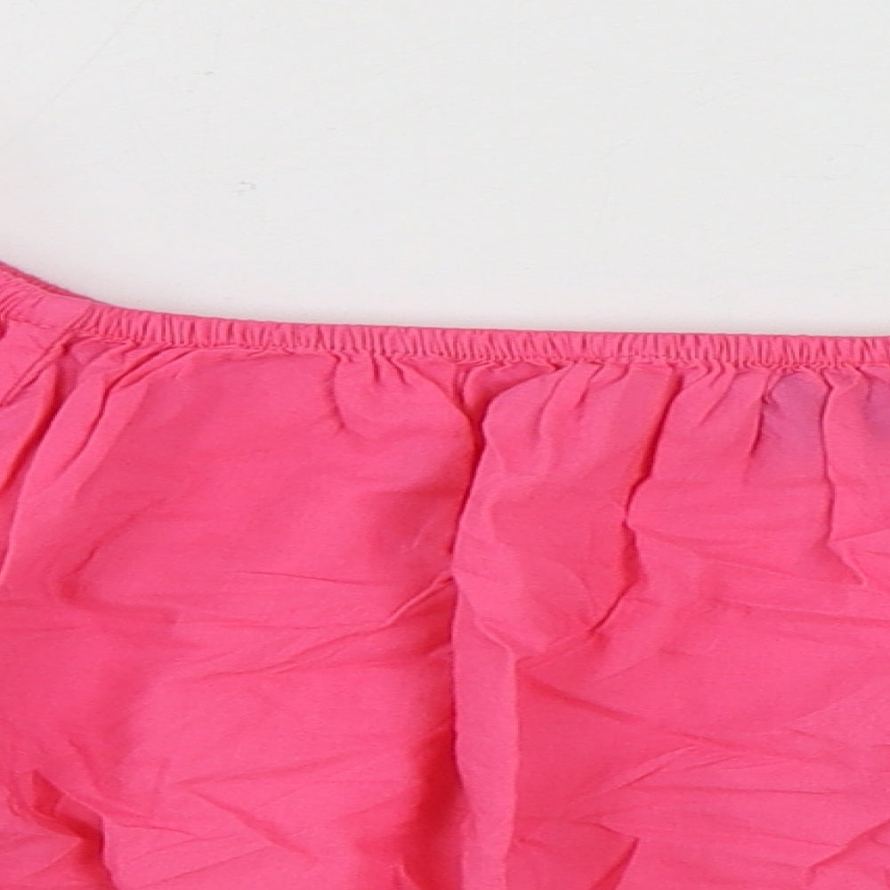 Womens UK Size 16 Marks and Spencer Pink Cropped T-Shirt