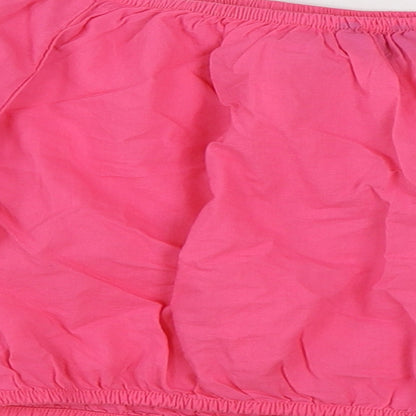 Womens UK Size 16 Marks and Spencer Pink Cropped T-Shirt