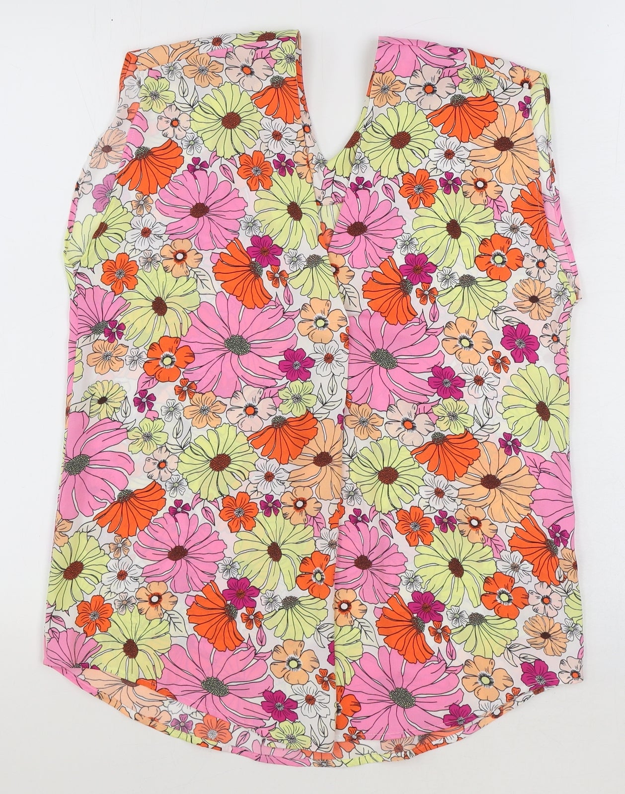 Womens UK Size 8 Marks and Spencer Multicoloured Basic Blouse