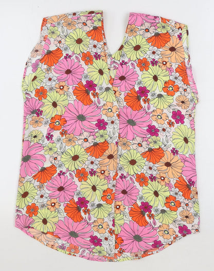 Womens UK Size 8 Marks and Spencer Multicoloured Basic Blouse