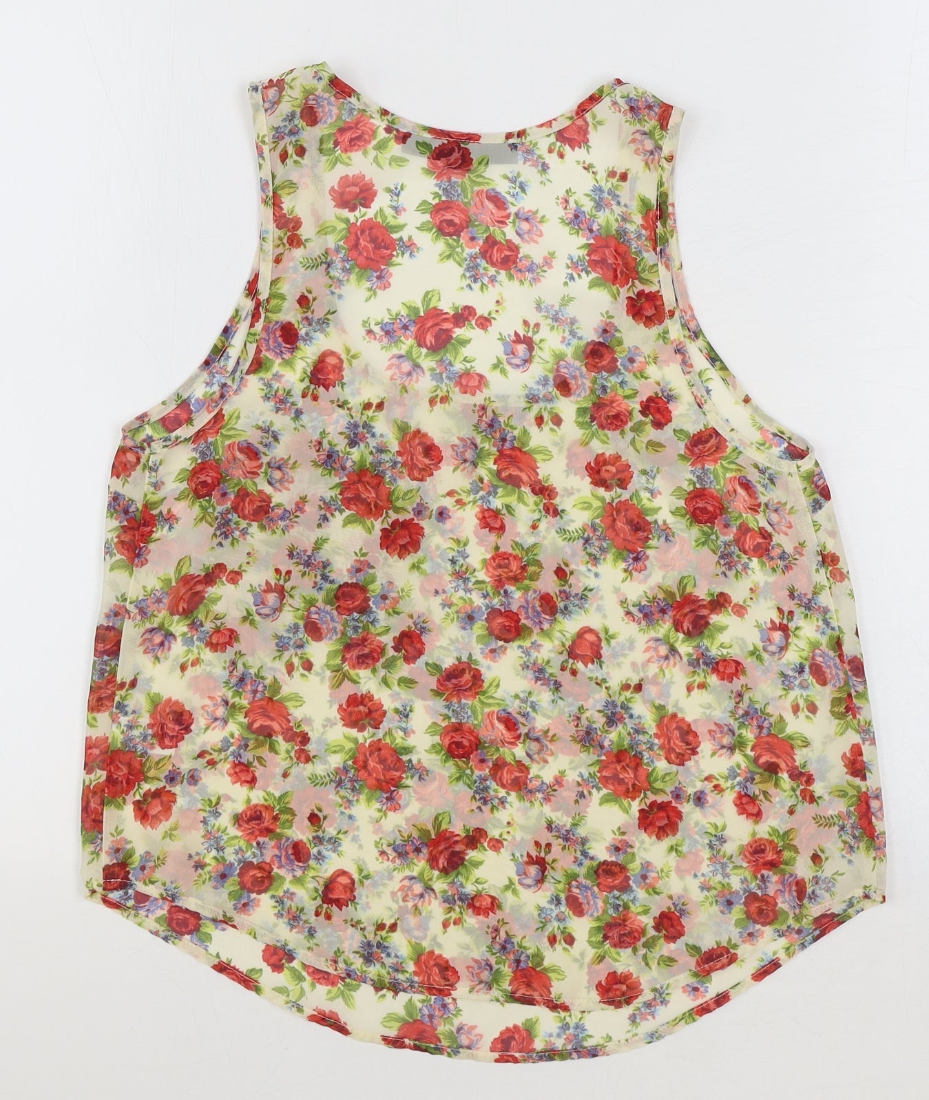 Womens UK Size 6 Topshop Ivory Basic Tank