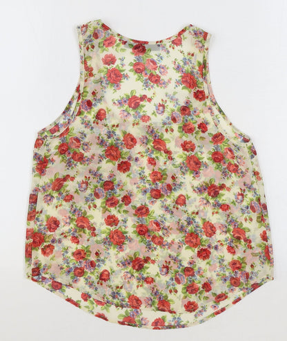 Womens UK Size 6 Topshop Ivory Basic Tank