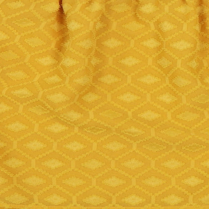 TU Womens Yellow Geometric Polyester Basic Blouse Size 12 Boat Neck