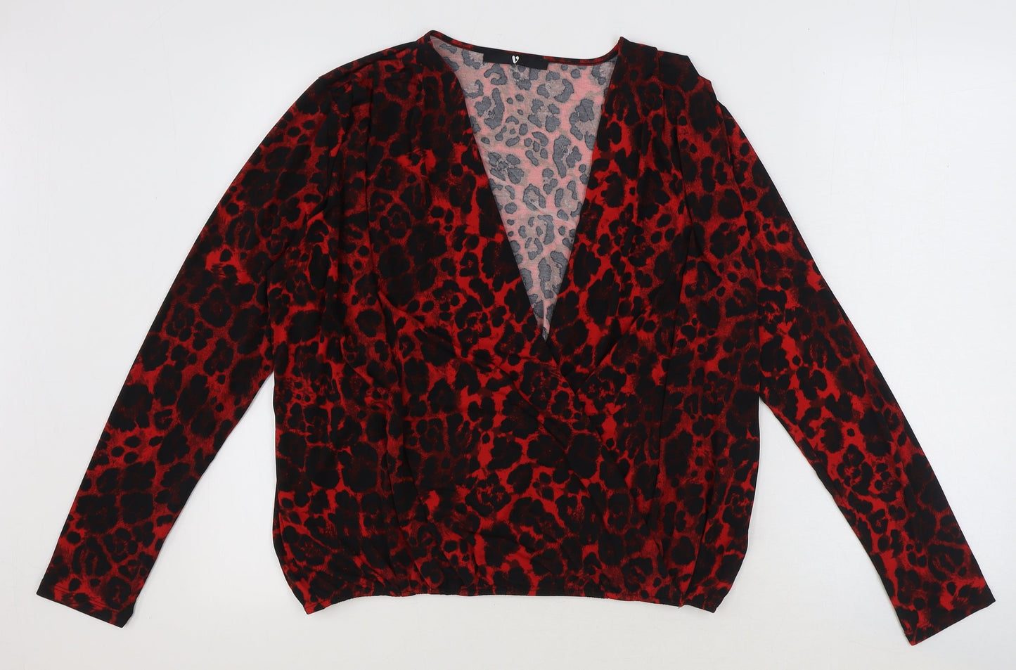 Womens UK Size 14 V By Very Red Basic Blouse