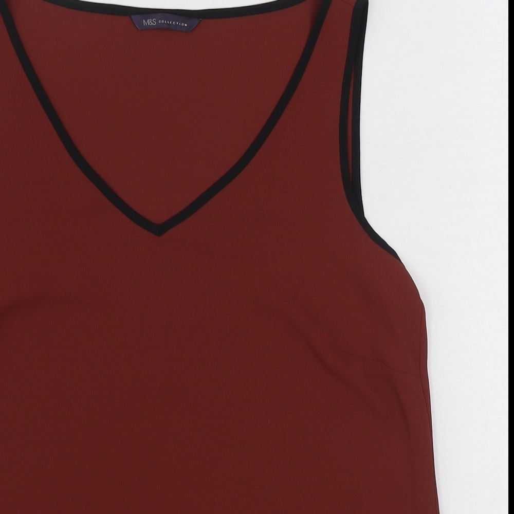 Womens UK Size 10 Marks and Spencer Brown Basic Tank