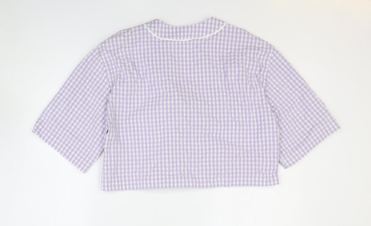 Womens UK Size S Zara Purple Cropped Blouse
