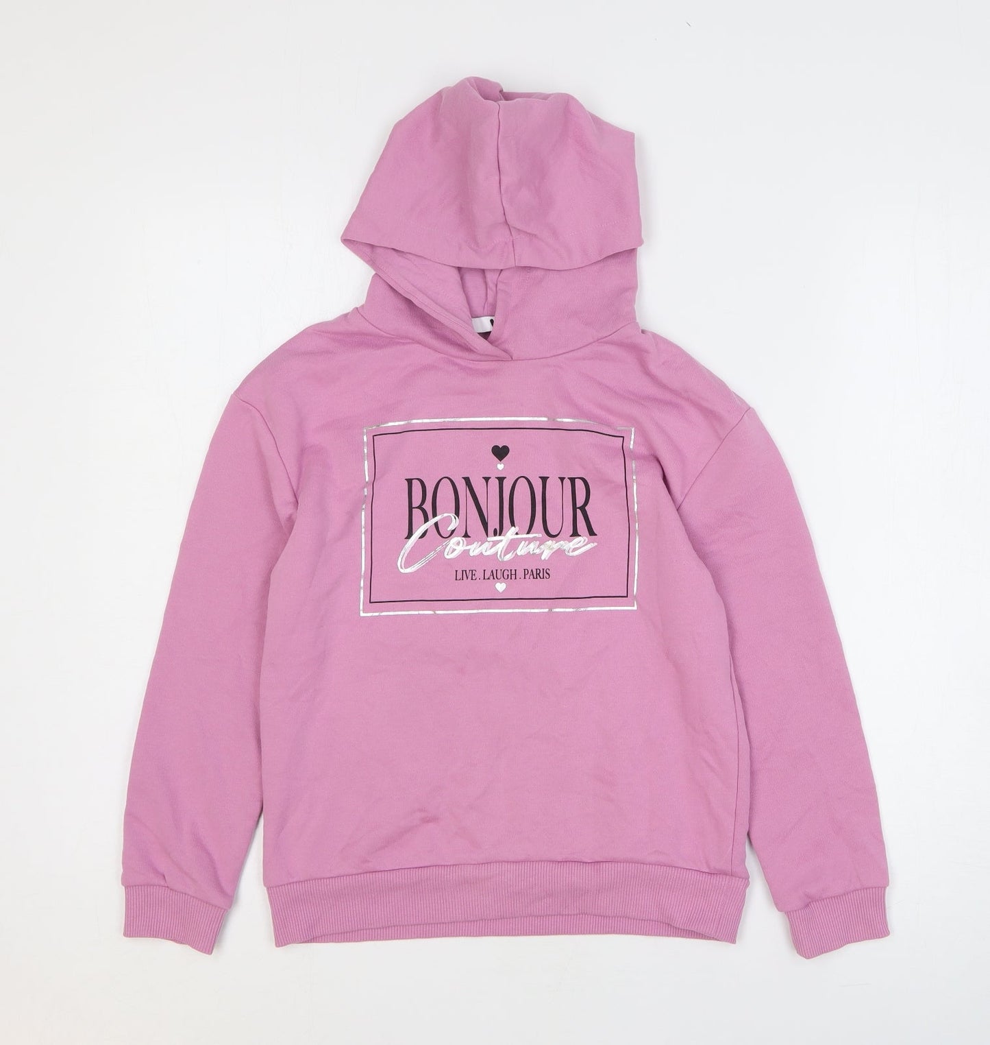 Very Girls Pink Polyester Pullover Hoodie Size 11 Years Pullover