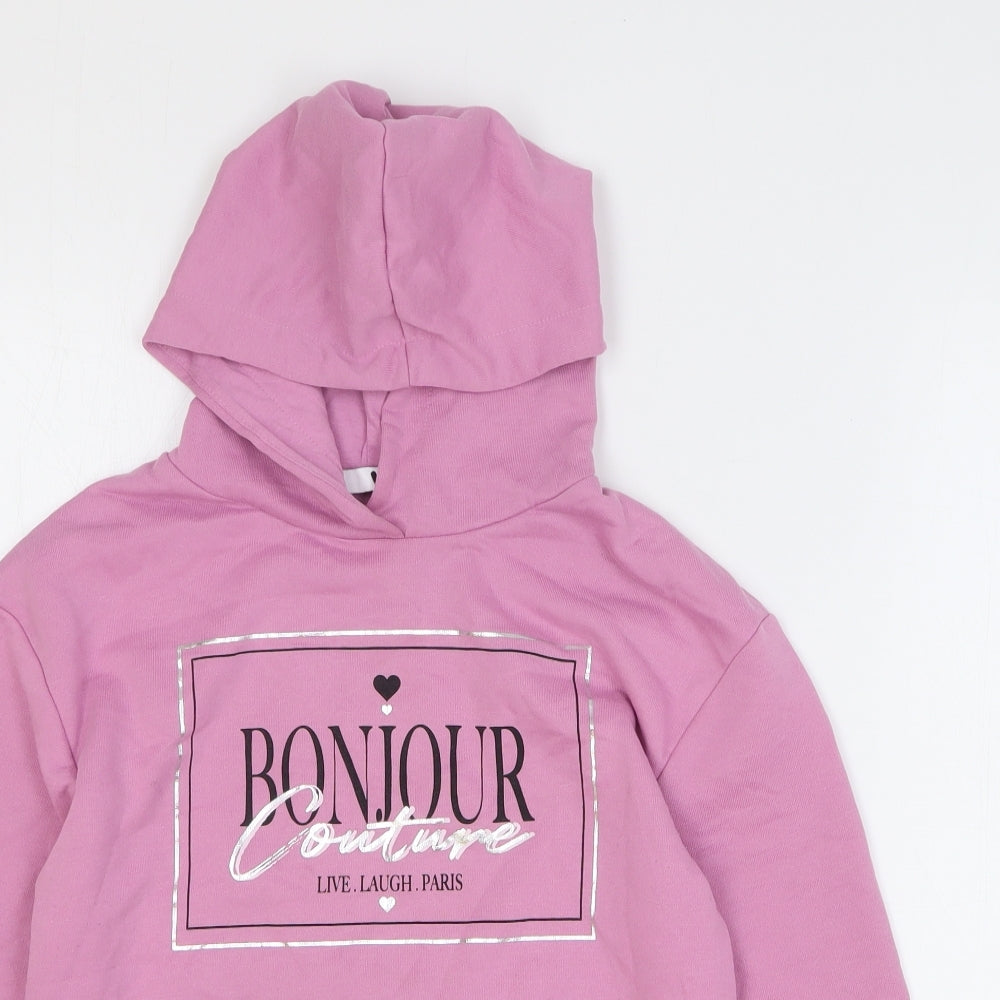 Very Girls Pink Polyester Pullover Hoodie Size 11 Years Pullover
