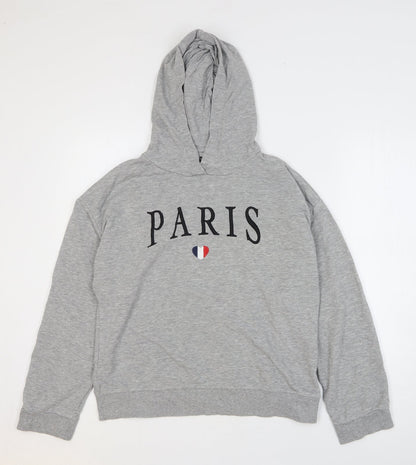 Brave Soul Womens Grey Cotton Pullover Hoodie Size S Pullover - Paris