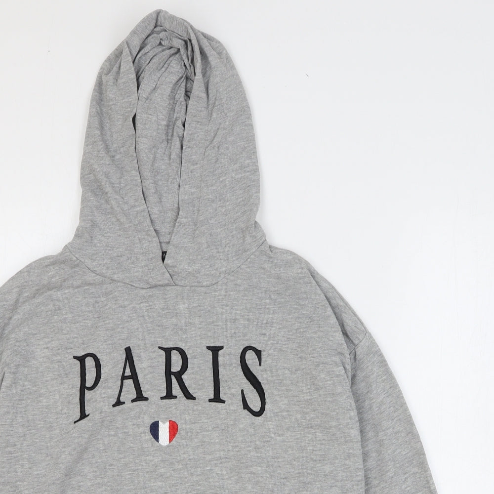 Brave Soul Womens Grey Cotton Pullover Hoodie Size S Pullover - Paris