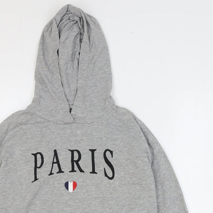 Brave Soul Womens Grey Cotton Pullover Hoodie Size S Pullover - Paris