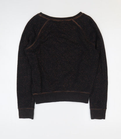 Papaya Womens Black Cotton Pullover Sweatshirt Size 8 Pullover