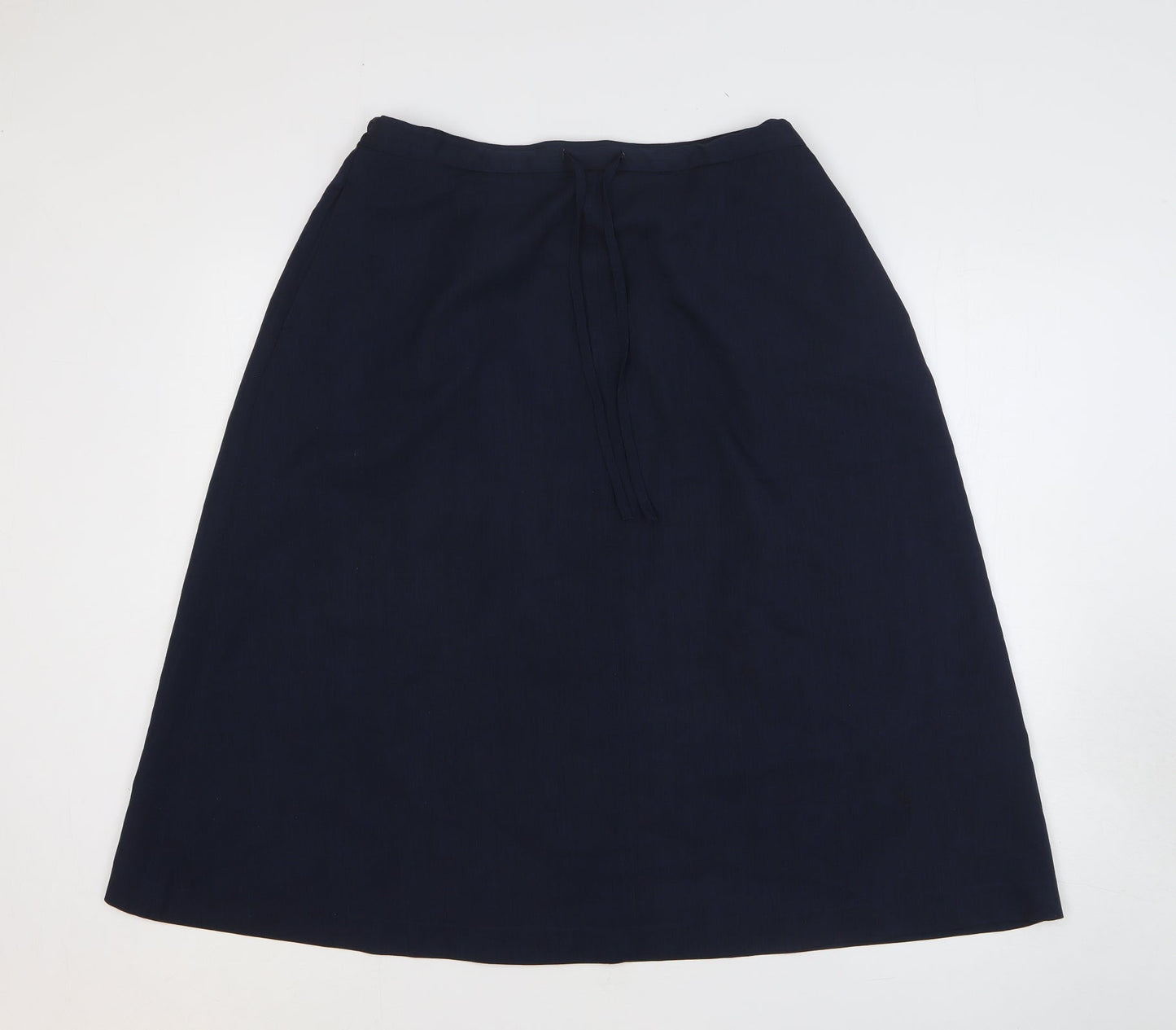 Daxon Womens Blue Polyester A-Line Skirt Size 18 Drawstring