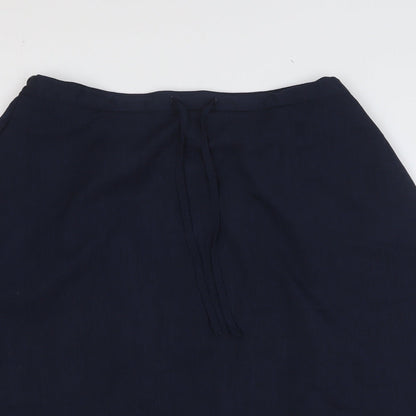 Daxon Womens Blue Polyester A-Line Skirt Size 18 Drawstring