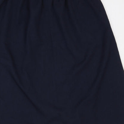 Daxon Womens Blue Polyester A-Line Skirt Size 18 Drawstring