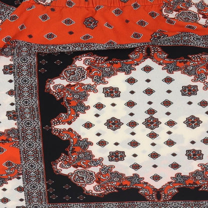 F&F Womens Multicoloured Geometric Polyester Basic Blouse Size 10 Off the Shoulder