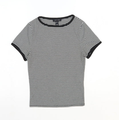 Womens UK Size 8 New Look White Basic T-Shirt