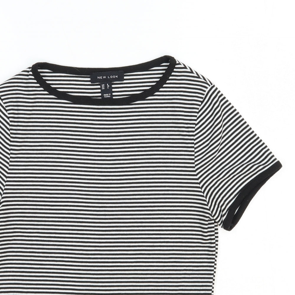Womens UK Size 8 New Look White Basic T-Shirt