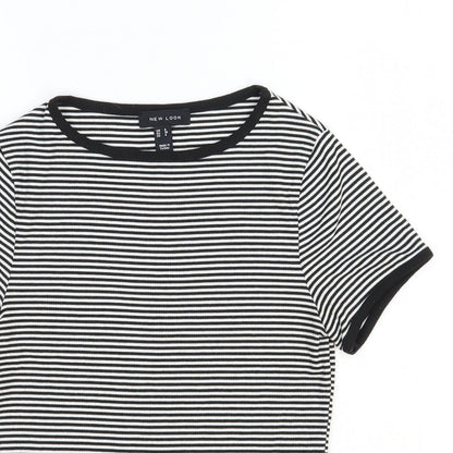 Womens UK Size 8 New Look White Basic T-Shirt