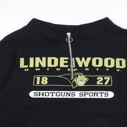 Mens UK Size XS Preworn Black Pullover Sweatshirt