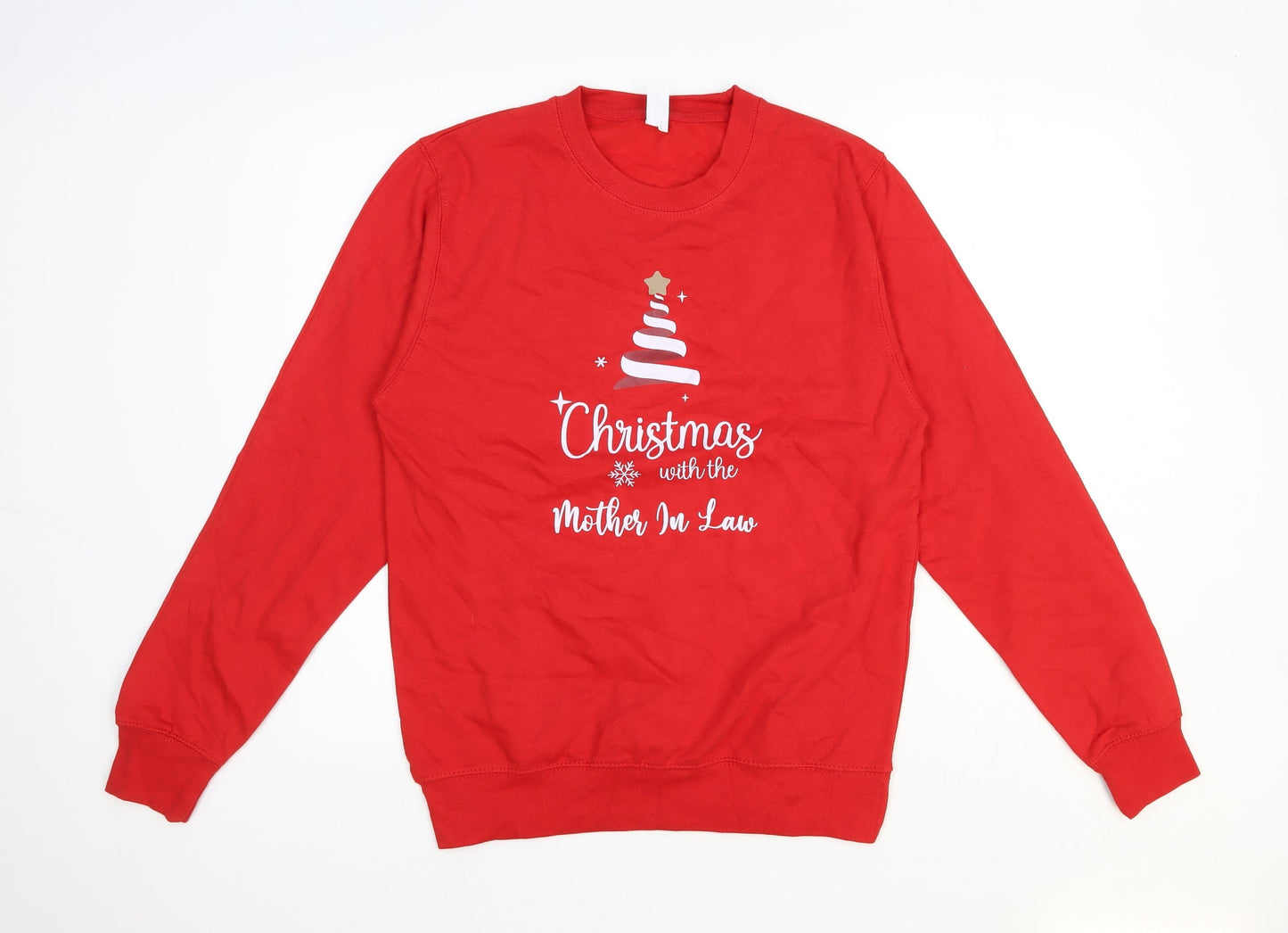 Preworn Womens Red Cotton Pullover Sweatshirt Size S Pullover - Christmas with the Mother-in-Law