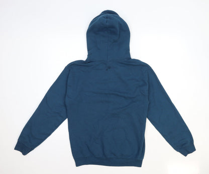 Mens UK Size S Gildan Blue Pullover Hoodie