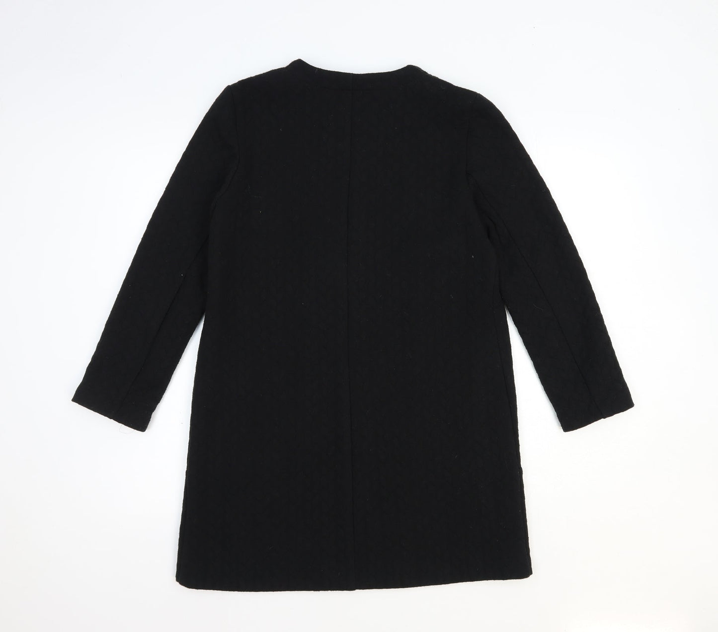 Womens UK Size 8 Red Herring Black Overcoat