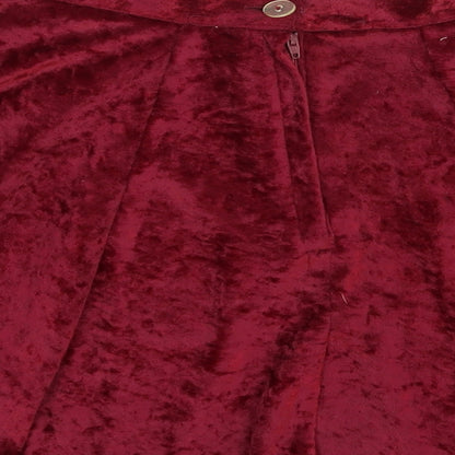 One and Only Girls Red Polyester Skater Skirt Size XS Regular Zip