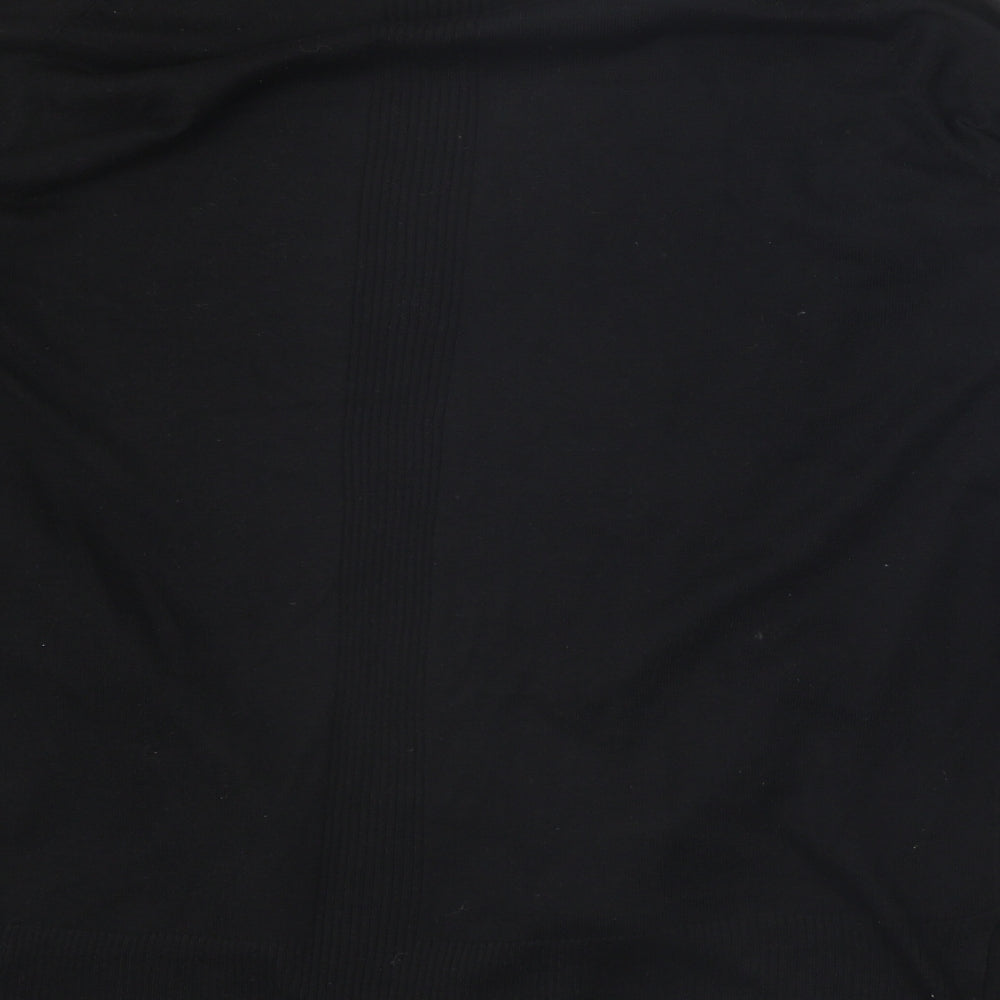 F&F Womens Black V-Neck Nylon Cardigan Jumper Size M