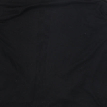 F&F Womens Black V-Neck Nylon Cardigan Jumper Size M