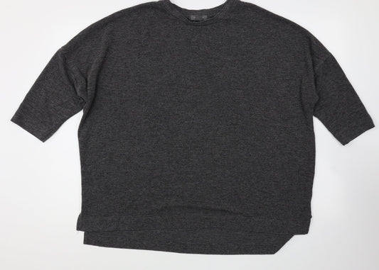 Primark Womens Grey Round Neck Polyester Pullover Jumper Size 14