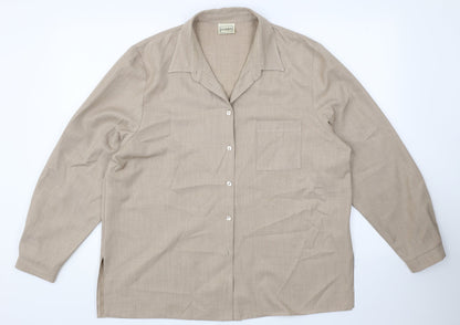 Womens UK Size 18 Fosby Beige Basic Button-Up