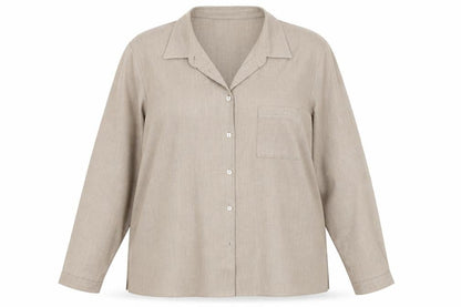 Womens UK Size 18 Fosby Beige Basic Button-Up